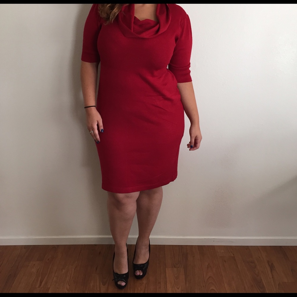 NWT XL Red Hot Sweater Dress